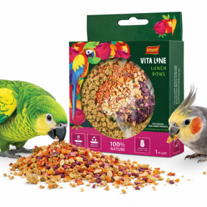 Vitapol Vitaline Lunch Bowl 250 g – Naturalna Miska Żerowania dla Średnich i Dużych Papug