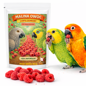 Premium Parrot Food – Healthy Garden Raspberry – Liofilizowana Malina dla wszystkich papug 60g