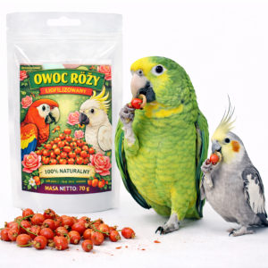 Premium Parrot Food – Healthy Garden Rosehip – Liofilizowany Owoc Dzikiej Róży dla wszystkich papug 70g