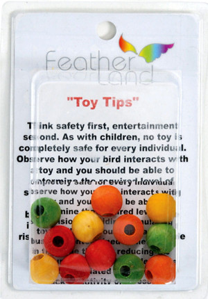 Koraliki drewniane DIY rozm.M | Zabawka do Łapki| Twórz, modyfikuj i rozwijaj z Twoją papugą