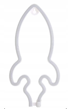 LAMPKA NEONOWA RAKIETA CIEPŁY KOLOR NEON LED