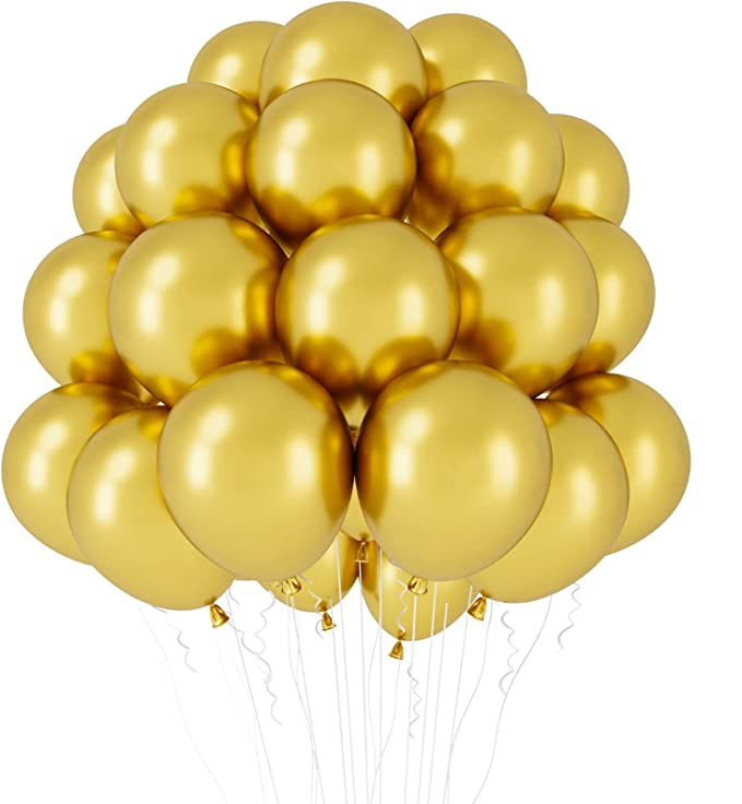 BALONY ZŁOTE 2 SZT 18 cali URODZINY CHRZEST ŚLUB