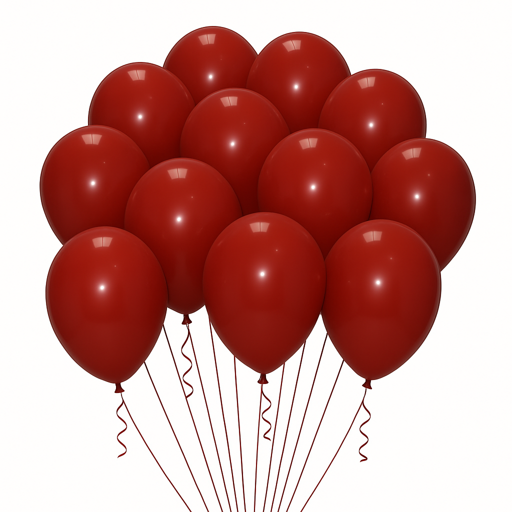Balony Lateksowe Czerwone Rubin Boho 30 cm 12 cali 50 szt Urodziny Party