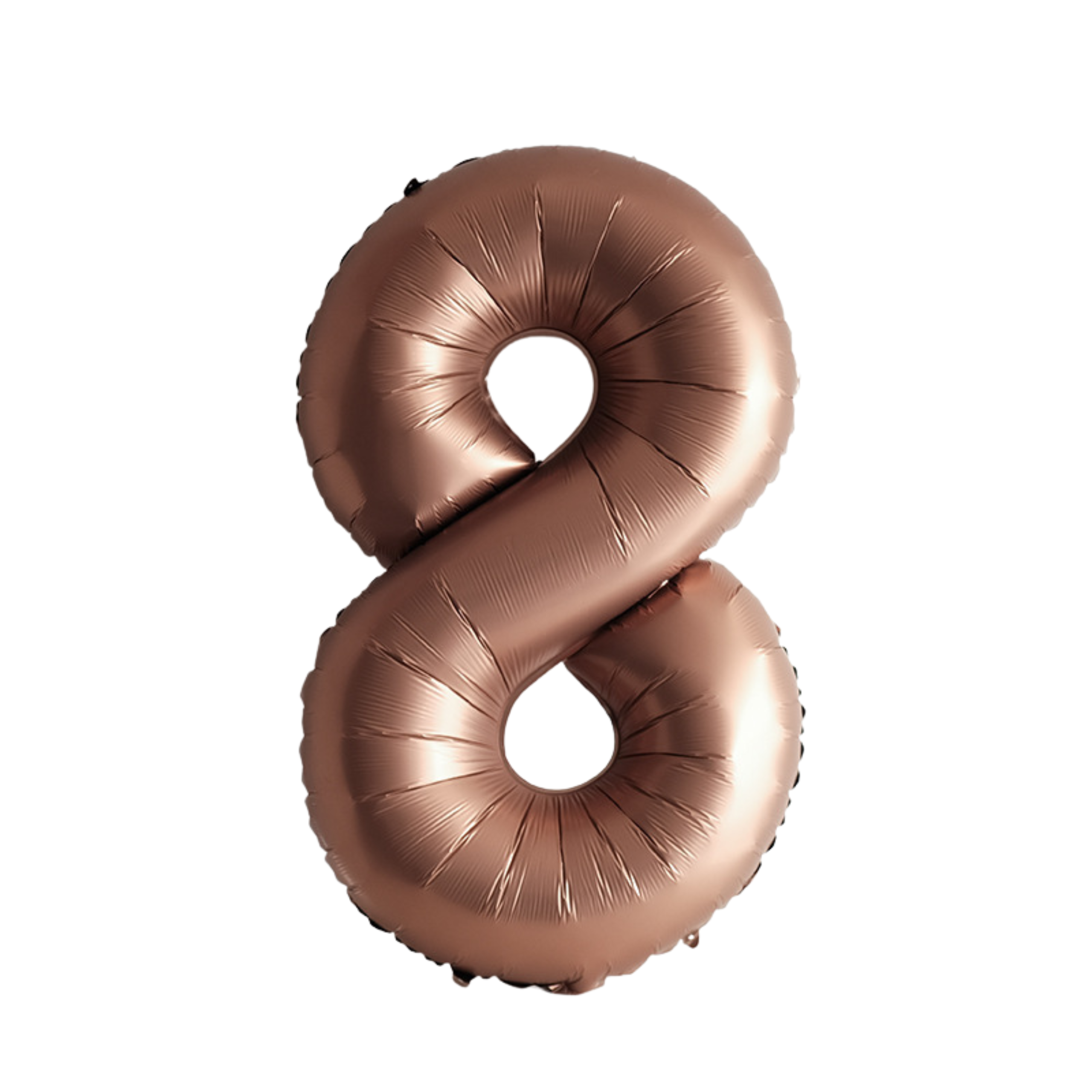 Duża cyfra 8 balon foliowy BRĄZOWA 100 cm urodziny