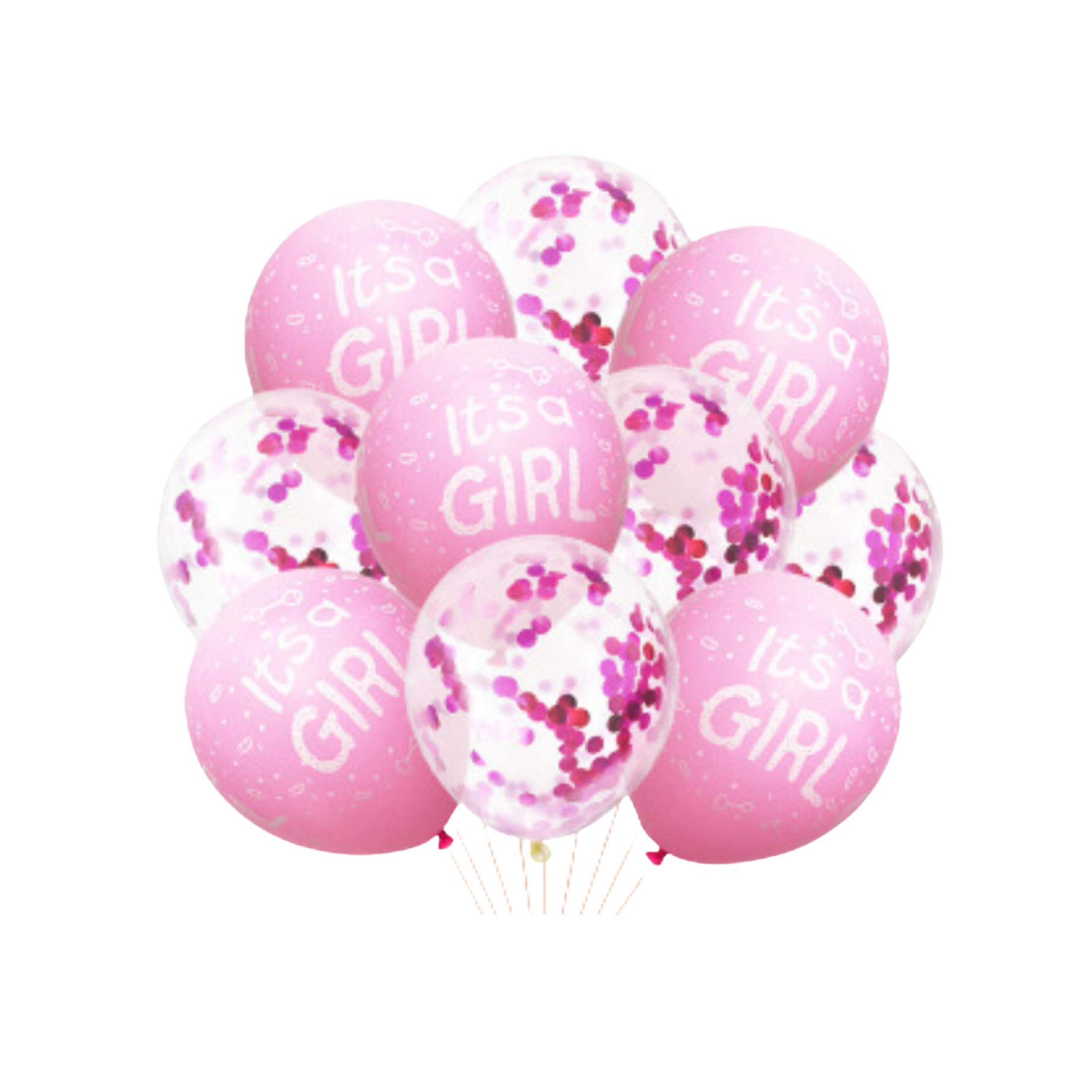 BALONY IT'S A GIRL RÓŻOWE DZIEWCZYNKA BABY SHOWER ROCZEK URODZINY