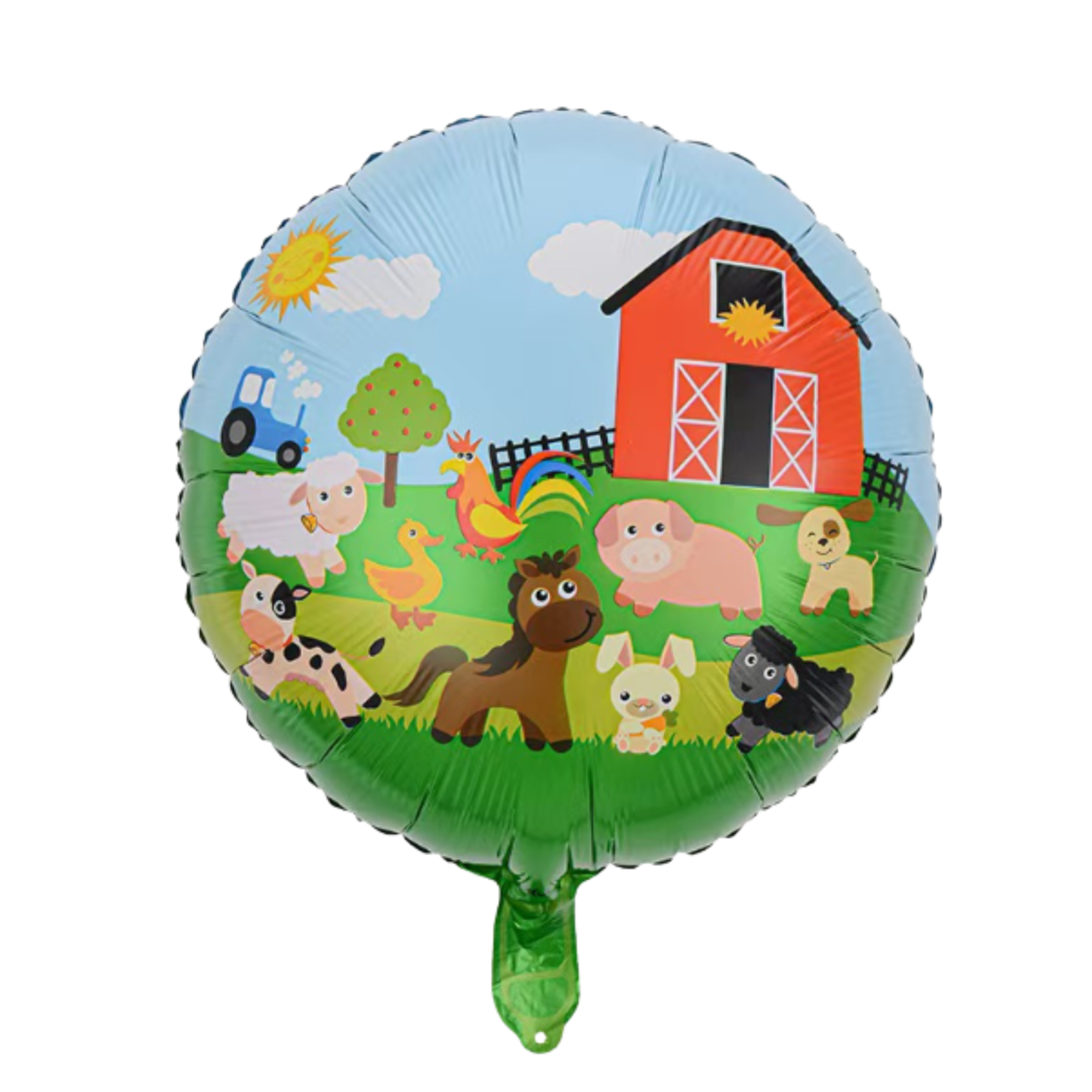 Balon Foliowy dla Dzieci Okrągły Farma Zwierzątka na Urodziny Dekoracja