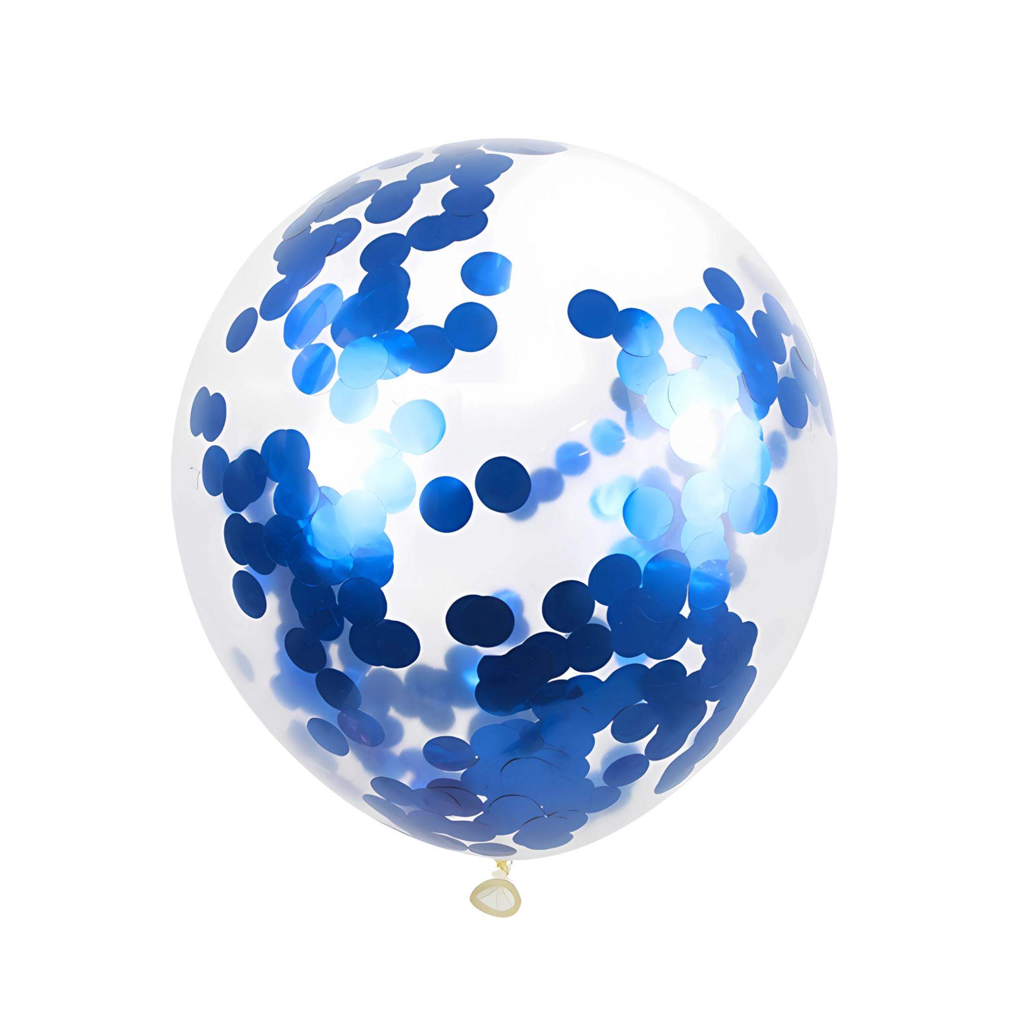 Balony z Niebieskim Konfetti Transparentne Przezroczyste Urodziny 10 szt