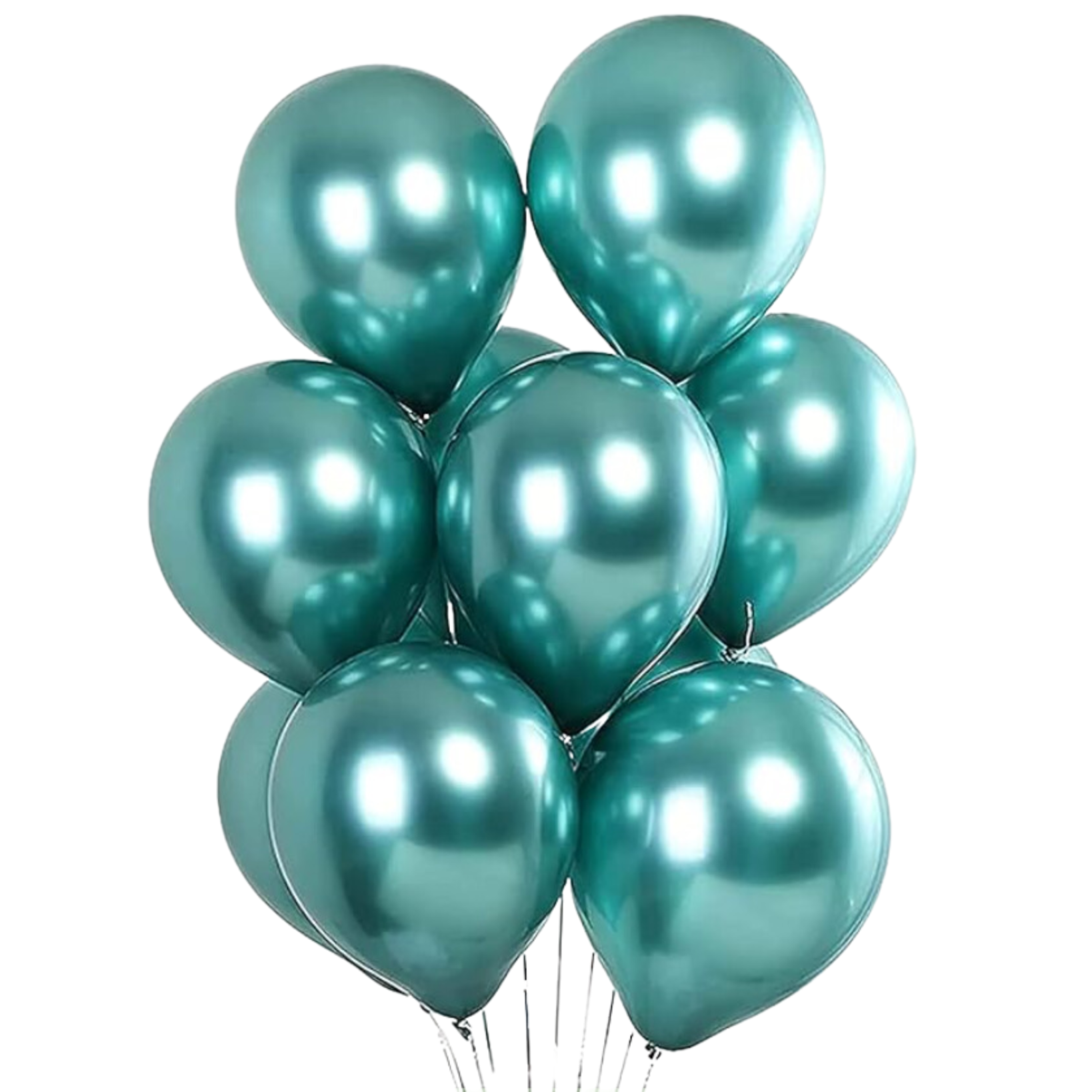 BALONY METALICZNE ZIELONE DUŻE URODZINY 50 SZT 12 CALI