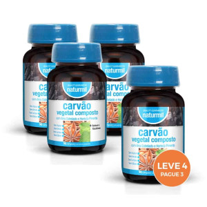 Carvão Vegetal Composto 90 cápsulas Naturmil Leve 4 Pague 3