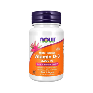 Vitamina D3 2000 UI 240 Cápsulas Now Foods