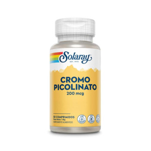 Picolinato de Crómio 200mcg 50 Comprimidos Solaray