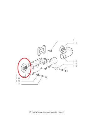 Uszczelka kolektora mała - New Holland CNH 98434847 - 4852843