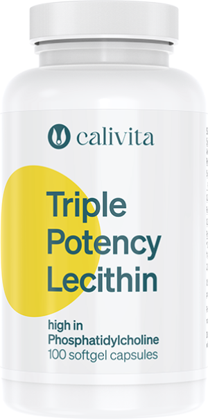 Skoncentrowana lecytyna sojowa bez GMO - Triple-Potency Lecithin 100 kapsułek Calivita