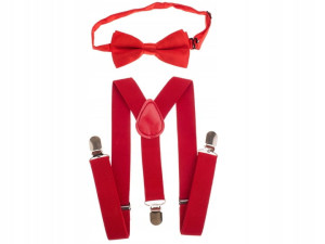 Zestaw muszka i szelki dziecięce komplet na okazję dla chłopca - wzór 1