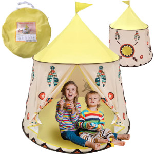 Namiot dla dzieci Wigwam tipi namiot dziecięcy domek do domu ogrodu + pokrowiec