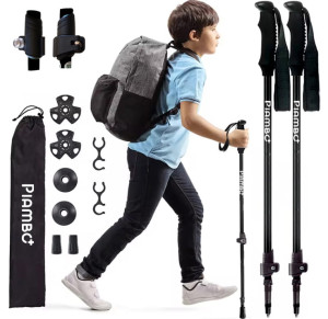 Kijki dla dzieci do nordic walking chodzenia w góry trekkingowe – lekkie aluminiowe 95–145 cm