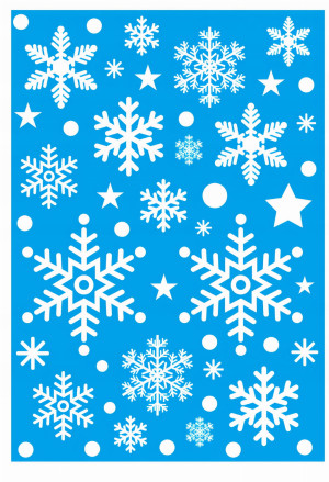 Naklejki świąteczne na szybę ❄️ Zestaw 48 el. – płatki śniegu, dekoracje zimowe