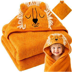 Ręcznik bawełniany okrycie kąpielowe z kapturkiem bardzo chłonny 90x90 cm