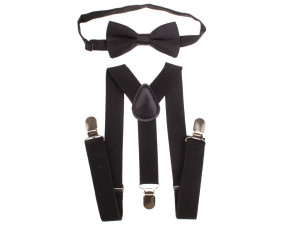 Zestaw muszka i szelki dziecięce komplet na okazję dla chłopca - wzór 12