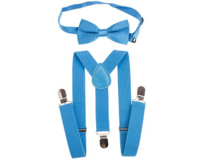 Zestaw muszka i szelki dziecięce komplet na okazję dla chłopca - wzór 9