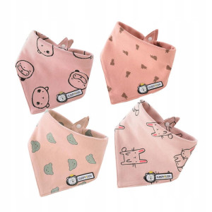 Apaszka bawełniana śliniaki zestaw 4 szt.