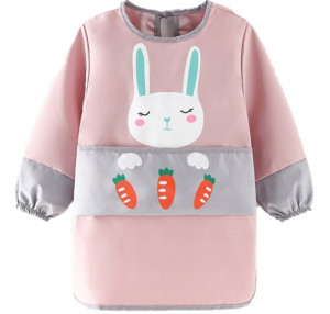 Śliniak fartuszek z rękawami dziecięcy z kieszonką