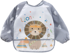 Fartuszek śliniak z rękawami nieprzemakalny do BLW dla dzieci Piambo - 1