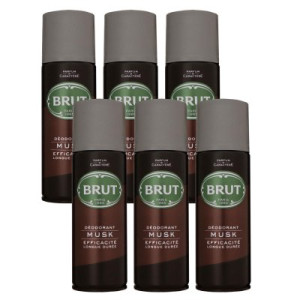 Brut Musk 6 x 200 ml Deo Spray Deodorant Spray