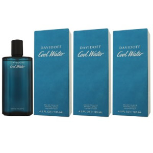 Davidoff Cool Water Man - Men 3 x 125 ml Eau de Toilette EDT Herrenduft