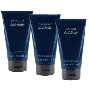 Davidoff Cool Water Man 3 x 150 ml All in One Showergel Shower Gel