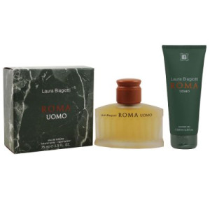 Laura Biagiotti Roma Uomo 75 ml Eau de Toilette EDT & 200 ml Duschgel