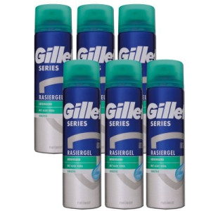 Gillette Series Sensitive Rasiergel 6 x 200 ml für empfindliche Haut