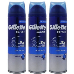 Gillette Series Rasiergel 3 x 200 ml - feuchtigkeitsspendende Wirkung