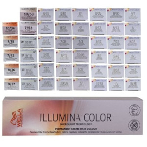 Wella Illumina Color 60 ml - Permanente Haarfarbe - 10/69 hell lichtblond violett cendre