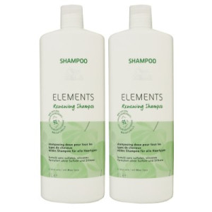 Wella Elements stärkendes Shampoo 2 x 1000 ml ohne Silikone mit Aloe Vera