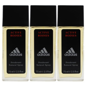 Adidas Active Bodies 3 x 75 ml Deodorant Natural Spray