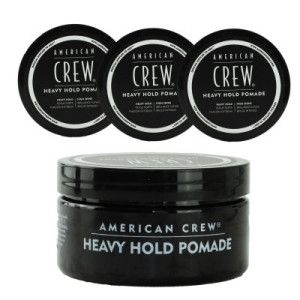 American Crew Heavy Hold Pomade 3 x 85 g Haarwachs Stylingwax ultrastarker Halt