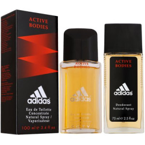 Adidas Active Bodies Concentrate 100 ml EDT & 75 ml Deodorant Natural Spray
