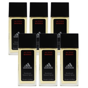 Adidas Active Bodies 6 x 75 ml Deodorant Natural Spray