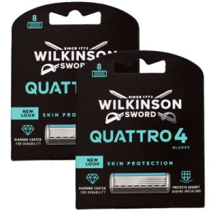 Wilkinson Sword Quattro Titanium Sensitive 2 x 8 Rasierklingen Klingen