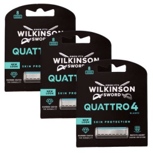 Wilkinson Sword Quattro Titanium Sensitive 3 x 8 Rasierklingen Klingen