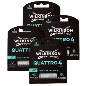Wilkinson Sword Quattro Titanium Sensitive 4 x 8 Rasierklingen Klingen