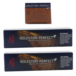 Wella Koleston 2 x 60 ml 4/75 mittelbraun braun-mahagoni