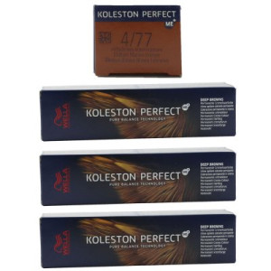 Wella Koleston 3 x 60 ml 4/77 mittelbraun braun-intensiv