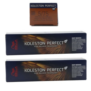Wella Koleston 2 x 60 ml 5/75 hellbraun braun-mahagoni