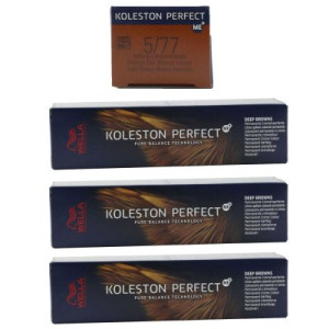 Wella Koleston 3 x 60 ml 5/77 hellbraun braun-intensiv