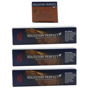 Wella Koleston 3 x 60 ml 6/77 dunkelblond braun-intensiv