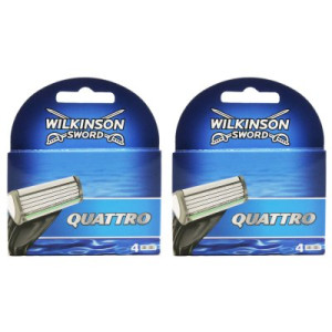 8 Wilkinson Sword Quattro Plus 2 x 4 Klingen Ersatzklingen