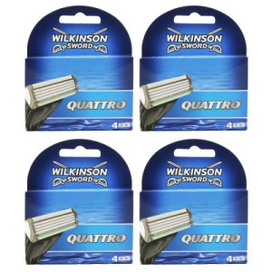 16 Wilkinson Sword Quattro Plus 4 x 4 Klingen Ersatzklingen