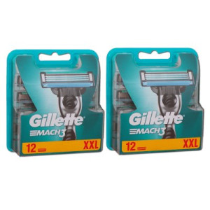 Gillette Mach3 Rasierklingen 2 x 12 Stück Klingen XXL